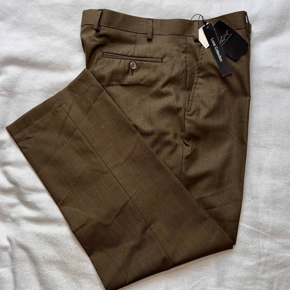 Greg Norman Collection Other - Greg Norman Brown Pleated Khaki/Chino Dress Pants NWT- 36x30
